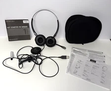 Jabra BIZ 2400 II Duo USB Mic Headset 2499-823-209 - Black Tested & Working