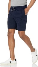 Men's Elastic Waist Cargo Shorts 9'' Inseam Casual Lightweight Summer Wear