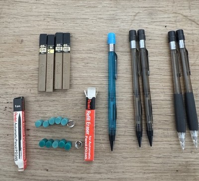 Pentel Quicker Clicker PD345 Mechanical Pencil 0.5mm w Extra Lead