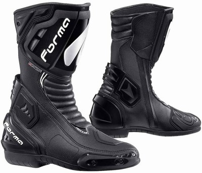 MOTORRADSTIEFEL SPORT RACING PFEILFORM DRY SCHWARZ BLACK WASSERDICHT GR. 37