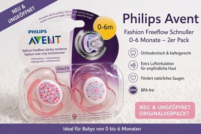 Philips Avent Schnuller 0 6 Monate | Neu & ungeöffnet 2er-Pack Originalverpackt