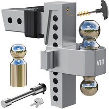 VNN Gancio a Goccia Regolabile Ricevitore 2,5 Pollici - Intercambiabile 3 Sfere Solide Mo...