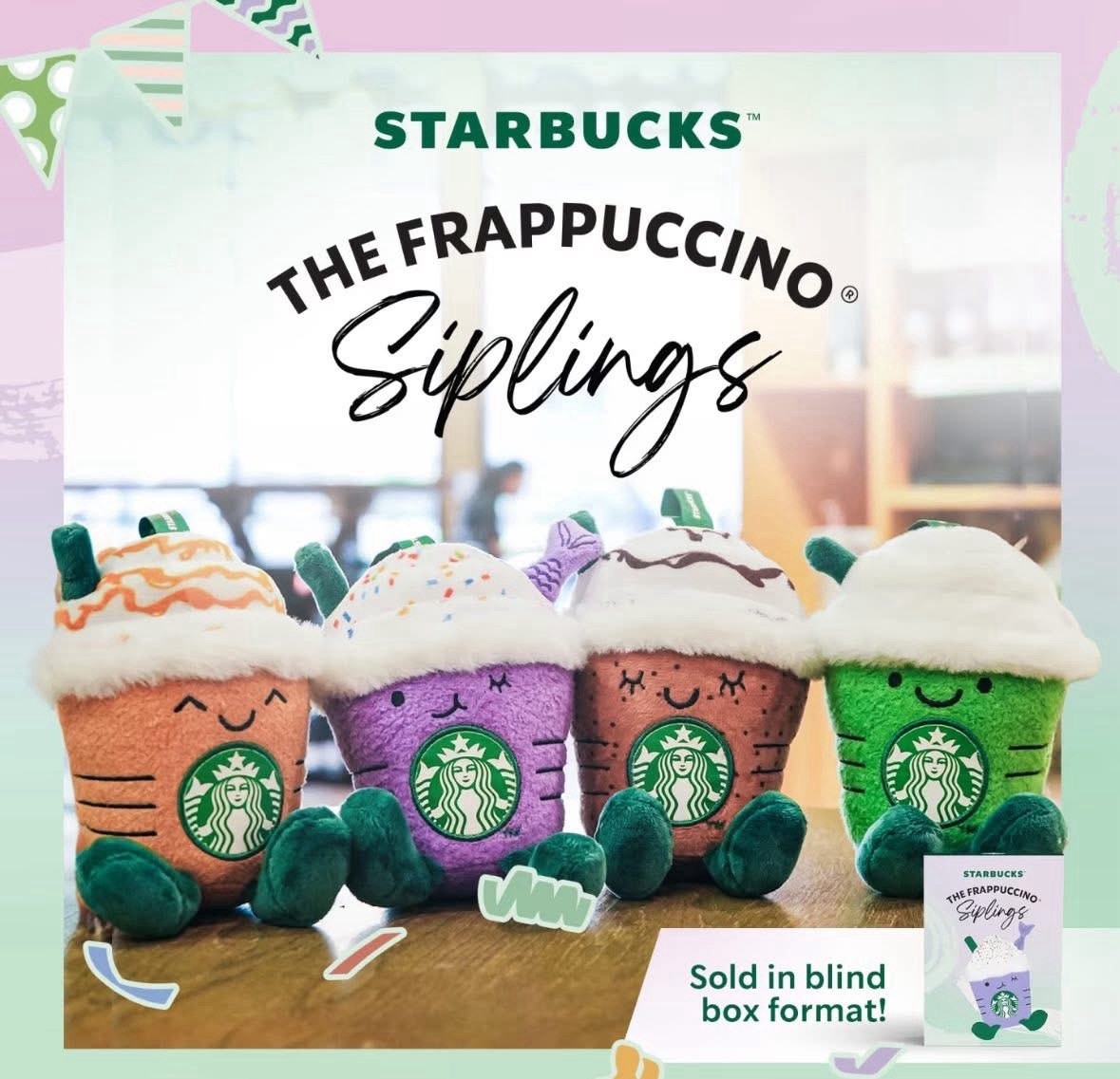 Starbucks Malaysia Frappucino Siplings Set Of 4 Plushies