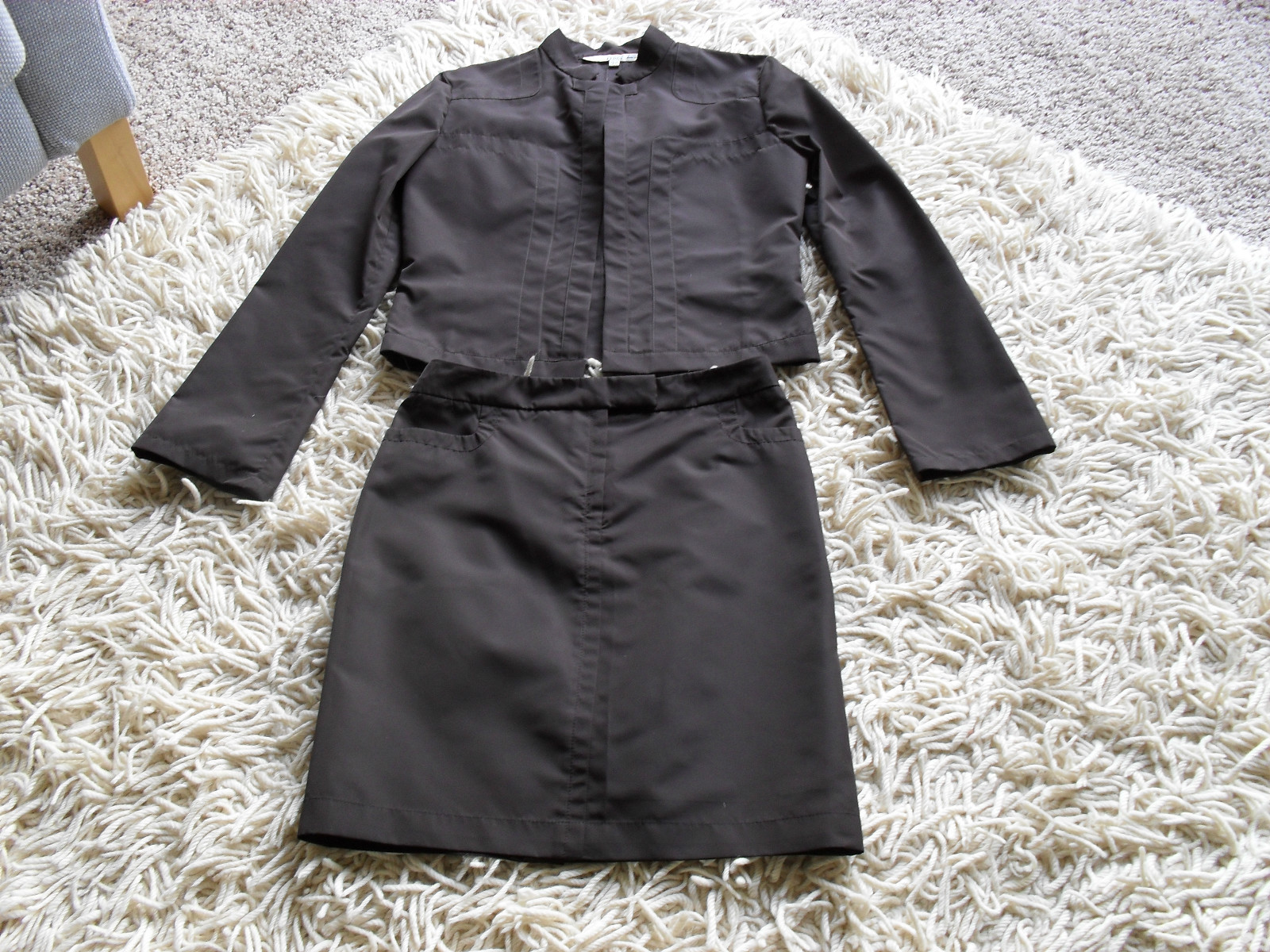 Authentic Brown Gianfranco Ferre Jacket Skirt Sui… - image 6