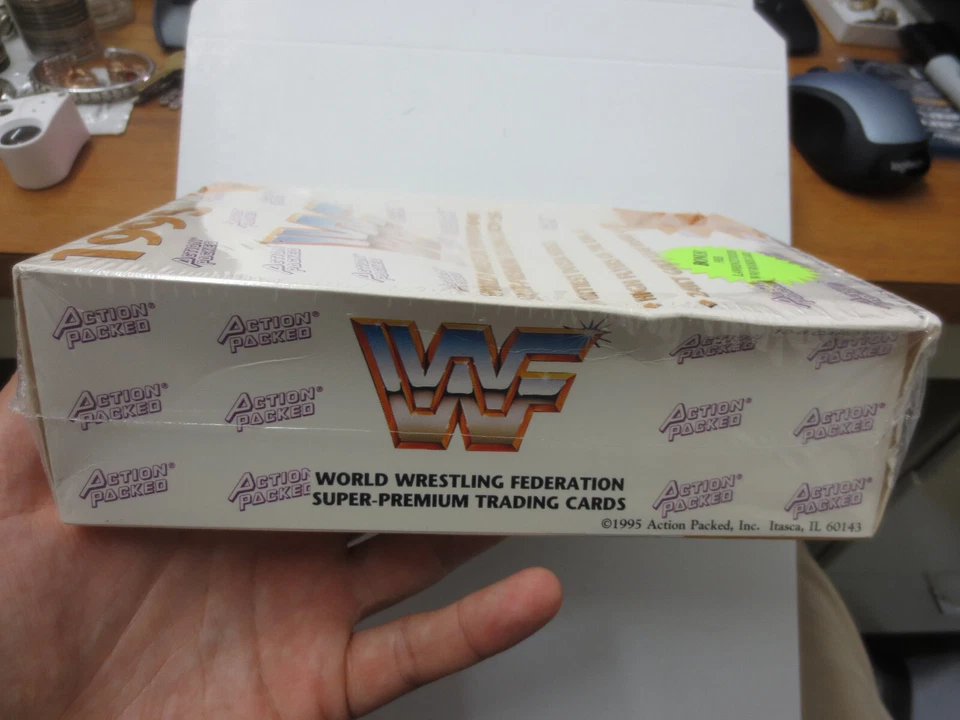 1995 Action Packed WWF Unopened Box (10) 6-Card Packs + Lawrence Taylor WWF RC - Image 2 of 4