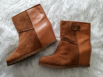 New MARC by Marc Jacobs Winter Warming Tan Wedge Boots Size EU 41 RTL $330