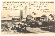 .RARE c1905 Postcard CSR Macknade Sugar Mill, Herbert River, NQ