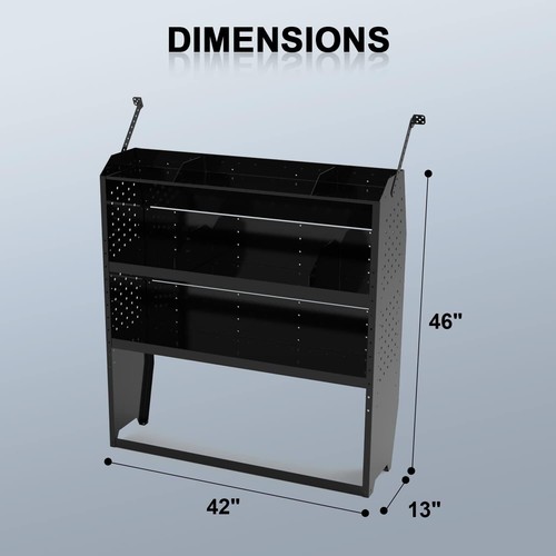 42"Wx46" Hx13" D Cargo Van Shelving Storage+54" Van Ladder Rack for Ford Transit - Picture 9 of 24