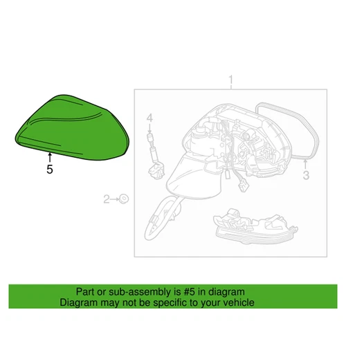 Genuine OEM Passenger Right Grey Door Mirror Cover For Toyota Camry 2018-2023