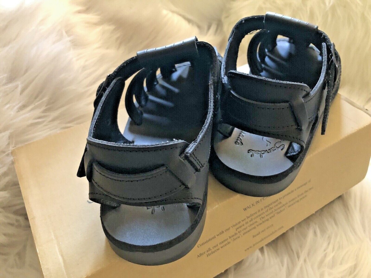Leather Fisherman Sandals by Jerusalem Mens 40/ US. 7 Blk | eBay display picture 3