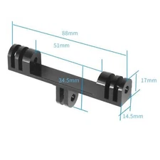Dual Head Flash Light Camera Mount Bracket Bridge Extender Extension Holder T