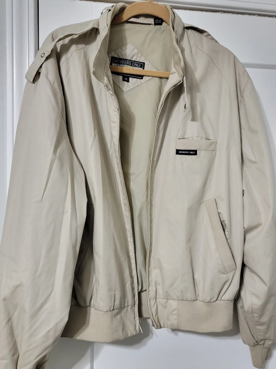 Members Only Jacket, Size 46, Cream | eBay