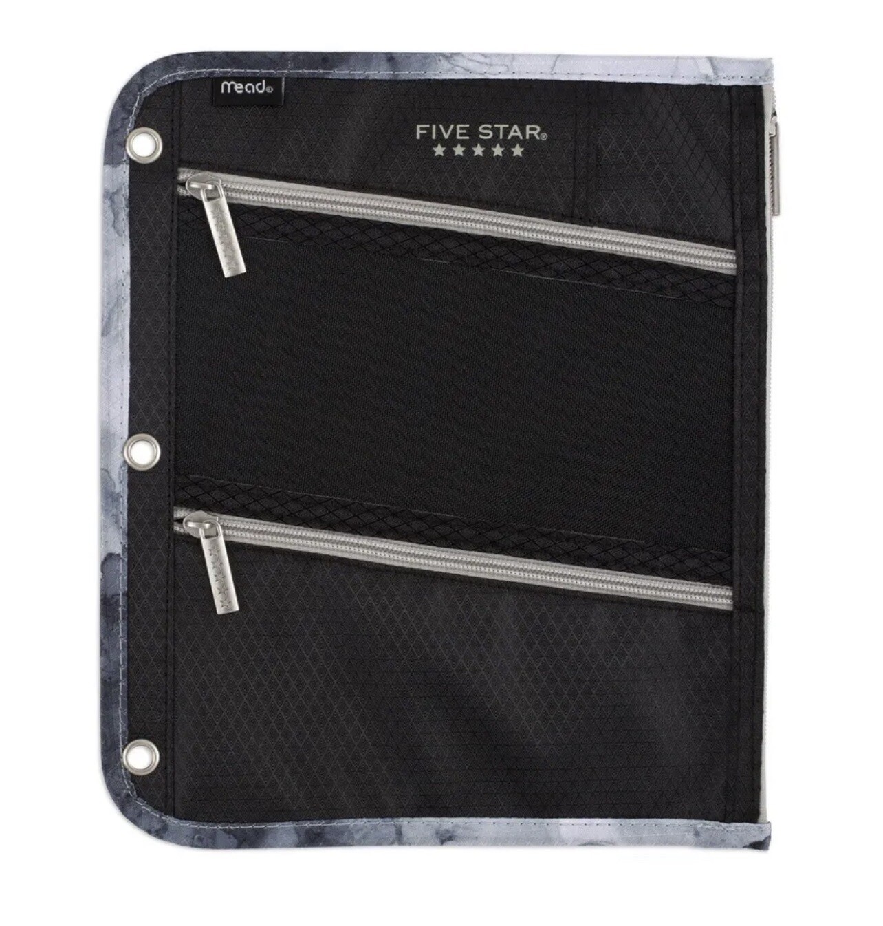Pouch, Pencil Case, Fits 3-ring Binder, Black, New