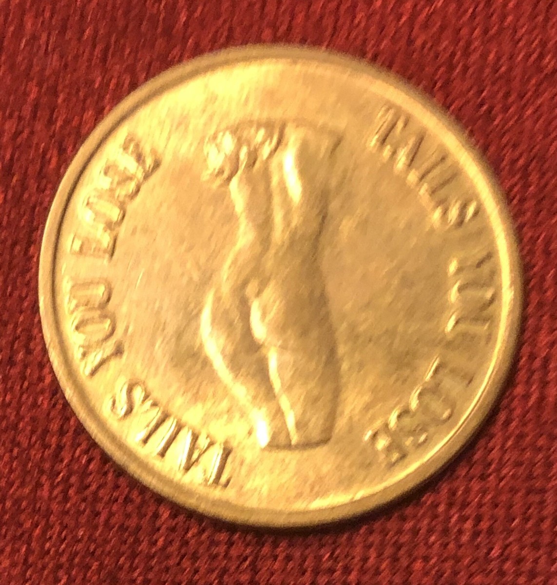 Rare Vintage “Heads I Win, Tails You Lose” Coin/Token Nude Lady