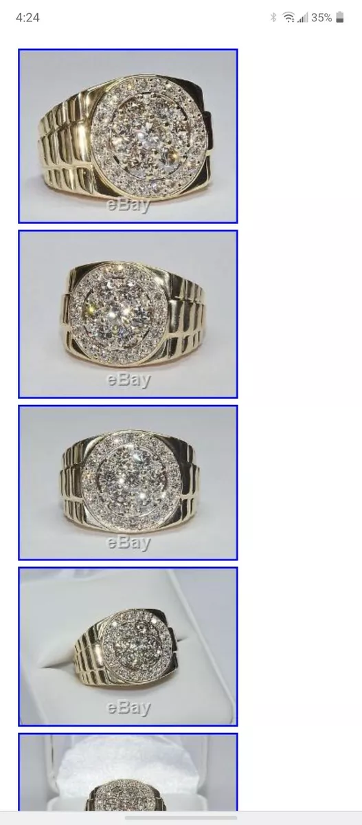 EPIC ROLEX 2carat Diamond ring. 10k gold. Size 10 .Very nice ring to. Weight 8.9