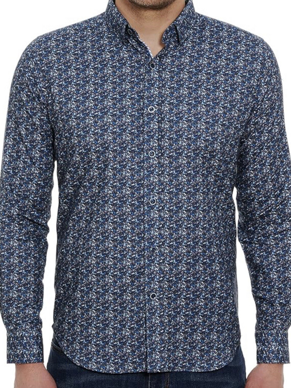 Chemise Robert Graham - Taille M - Manches Longues Bleue - Neuve Avec étiquettes