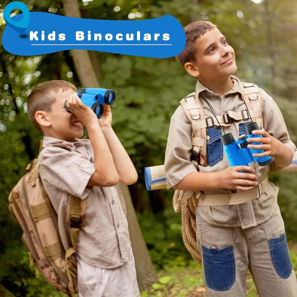 Compact Binoculars for Kids Bird Watching Hiking Camping Fishing Red Blue... NEW - Image 3 of 4