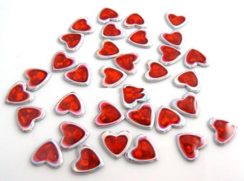 Borchie borchia cuore rosso 9mm 50pz hotfix Termoadesivi strass heart adesivi - Foto 1 di 1
