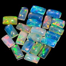 Natural Welo Ethiopian Opal Baguette Cabochon Gemstone 5 Ct. Lot 10X5 mm GO-15
