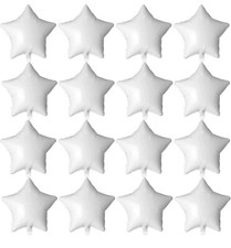 18" Gray Star Balloons 20 Pack Foil Balloons Mylar Balloons for Baby Shower