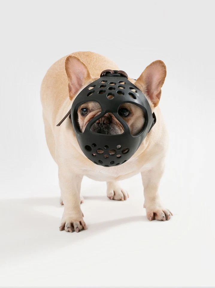 Breathable Soft Rubber Mouth Facecover for Dog Short Snout Pet Muzzle Adjustable - Image 3 of 4