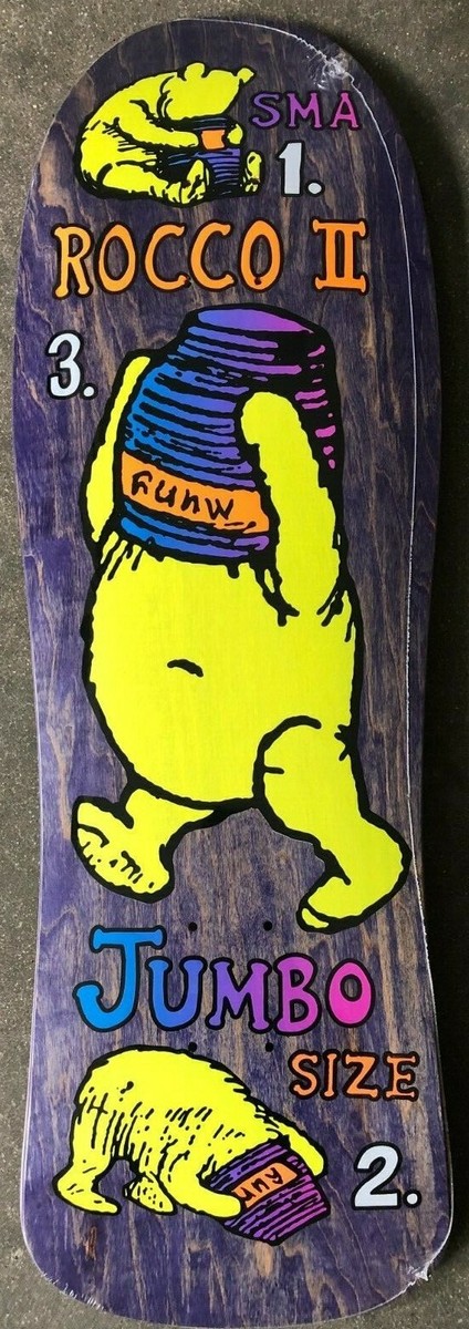 SMA Steve Rocco II Jumbo Reissue Skateboard Deck Purple Stain
