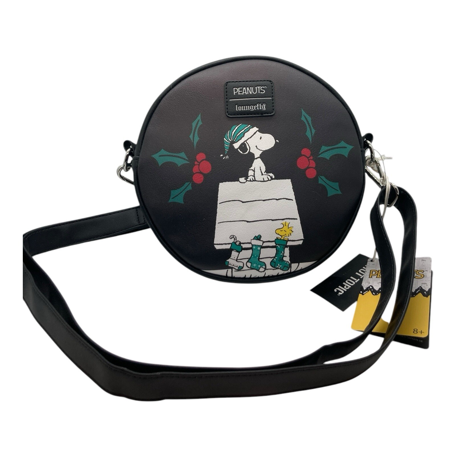 Loungefly Peanuts Snoopy and Woodstock Holiday Wreath Crossbody Bag NEW