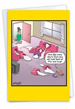 1 Funny Birthday Card with Envelope - Naughty Dog C7327BDG