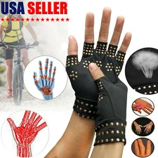 2PCS Copper Hand Arthritis Compression Gloves Brace Therapy for Mens Womens