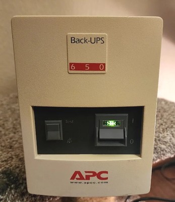 APC Back-UPS 650 BK650MC Uninterruptible Power Supply w/Cables/No Battery, WORKS