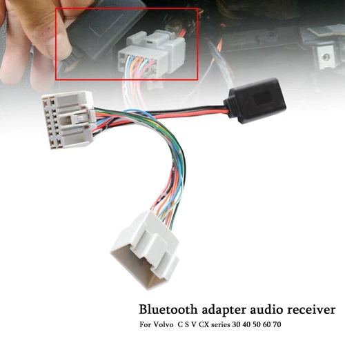 Cavo Adattatore Aux Bluetooth Auto per Volvo C70 S40 S60 S70 S80 V40 V50 V70 XC70 - Foto 9 di 9