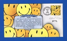Scott 3189m Smiley Face Buttons 1970s CTC HP FDC by Bevil Main Lot 200 Made
