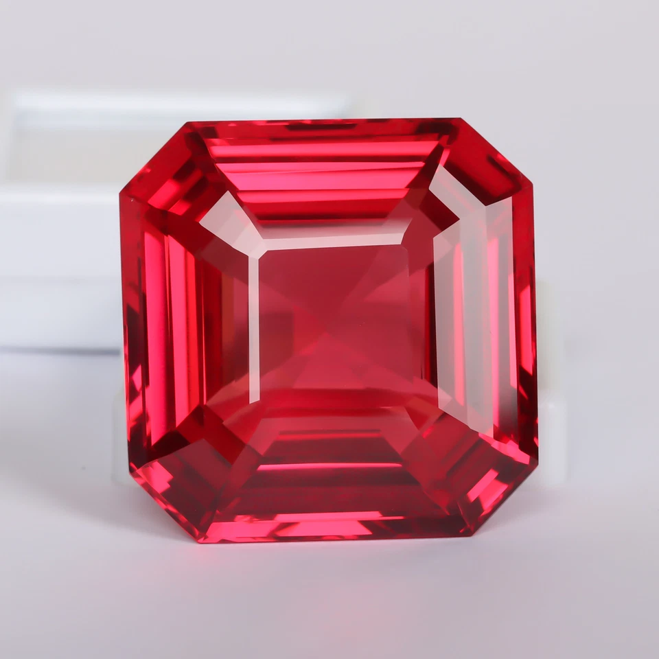 293.65 Ct. Octagon Cut Big Size Red Ruby Loose Gemstone Lab-created - Image 3 of 4
