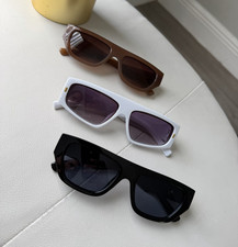 Women s Rectangular Sunglasses Lot of 3 Solid...