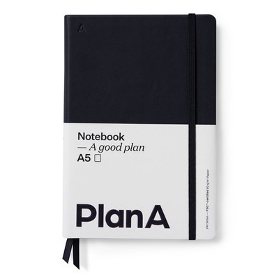 Notizbuch A5 Hardcover Blanko Midnight Black Exklusiv bei uns!