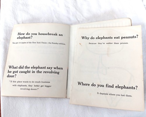 The Elephant Book Hopes Fears Jokes & Psychological Problems 1962 Rare Weinrib - Foto 4 di 8