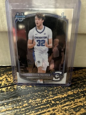 2025/26 Bowman Chrome U #BCP-32 Owen Freeman 1st Bowman Chrome The BallCap Exec