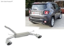 Ragazzon Duplex Sportauspuff Jeep Renegade 1.3l T-GDI 1.4l T 1.6l JTD je135x90mm