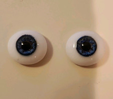 LOT NEW 10MM GLASS COBALT BLUE DOLL Eyes. BEAUTIFUL LOT OF 6 PAIRS. CRAFT.