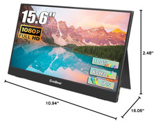 15.6" Portable Monitor FHD 1080P Travel Gaming Monitor HDR IPS Second Laptop