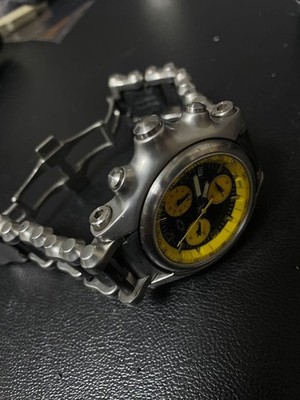 OAKLEY Holeshot Chronograph Watch Yellow Dial Quartz for Men - Rare Find