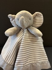 Circo Gray Elephant Lovey Security Blanket Grey Stripe Satin 13  