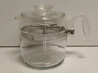 Vintage 1960's Pyrex Flameware 7756-B 6 Cup Glass Percolator Coffee Pot COMPLETE