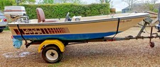 Dell Quay sea fishing boat and trailer with Johnson 25 HP engine