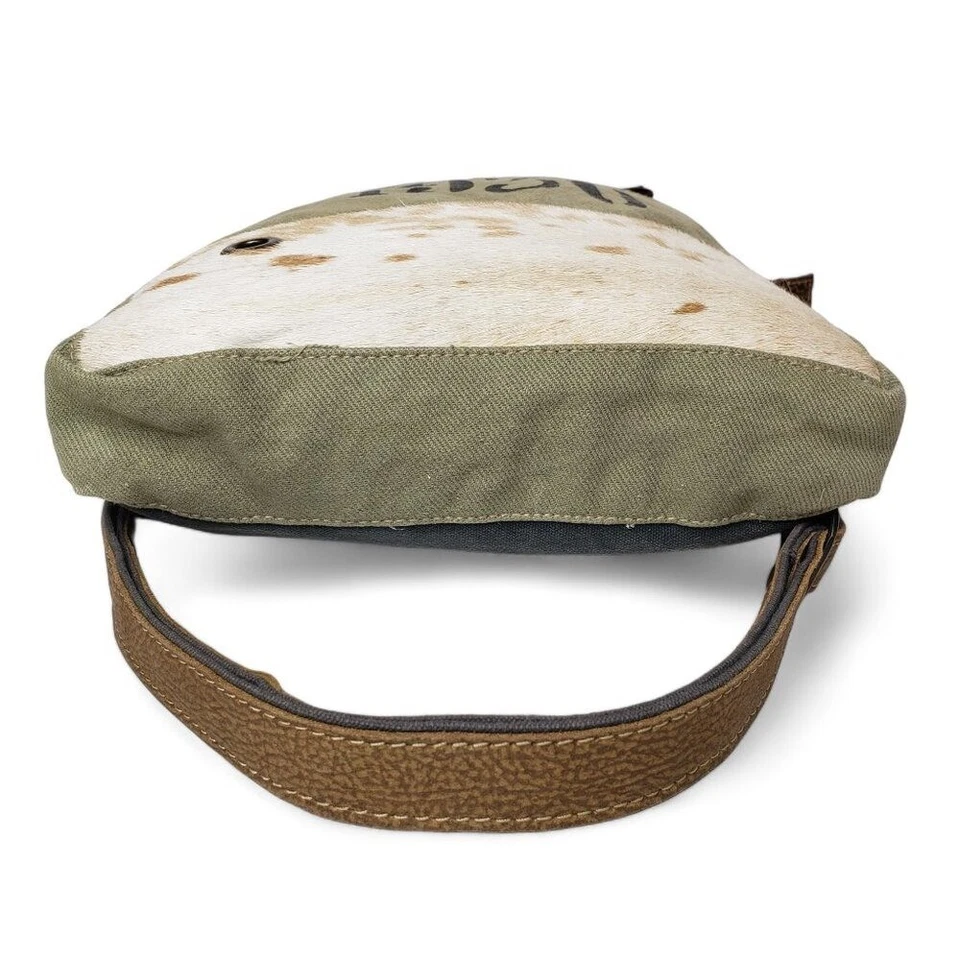 Myra Oaken Market Crossbody Bag Women's Leather and Canvas Color Panel Purse - Image 3 of 4