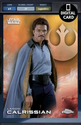 50cc LANDO CALRISSIAN GOLD TOPPS CHROME 2025 LEGENDARY Star Wars Card Trader
