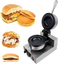 Ice Cream Burger Maker, Hamburger Waffle Maker Sandwich Press Filling Silver