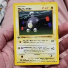 Pokémon Magnemite 1st Edition Base Set Shadowless 053/102 40 HP Basic English
