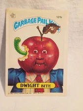 Vintage 1986 dwight Bite Garbage Pail Kids Card 121b Series 3 TOPPS 80s Sticker