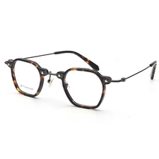 Titanium Square Eyeglasses Retro Acetate Eyeglass Frames Full Rim Glasses Unisex